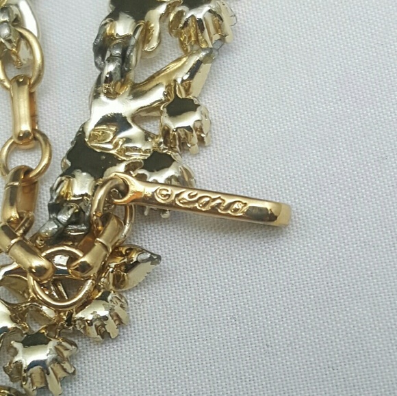 Vintage Coro Floral Enamel AB Rhinestone Necklace - Picture 5 of 8